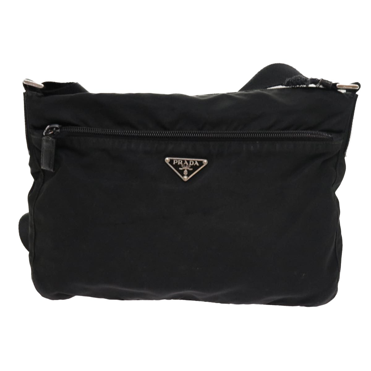 PRADA Shoulder Bag Nylon Black Auth ar10237