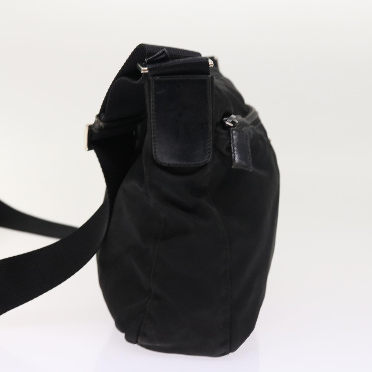 PRADA Shoulder Bag Nylon Black Auth ar10237