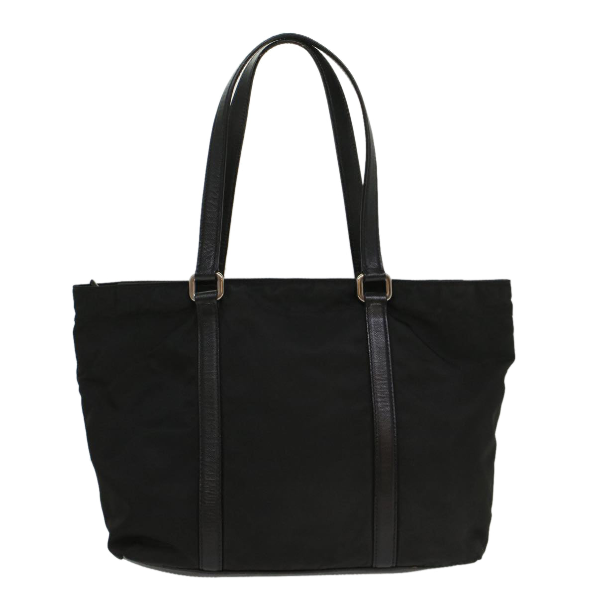 PRADA Tote Bag Nylon Leather Black Auth ar10238 - 0