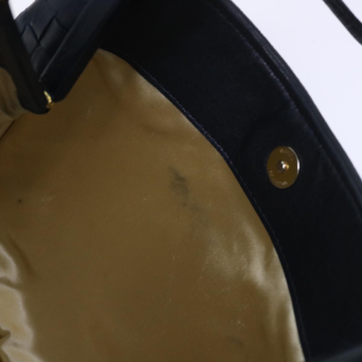 BOTTEGAVENETA INTRECCIATO Shoulder Bag Leather Navy Auth ar10244