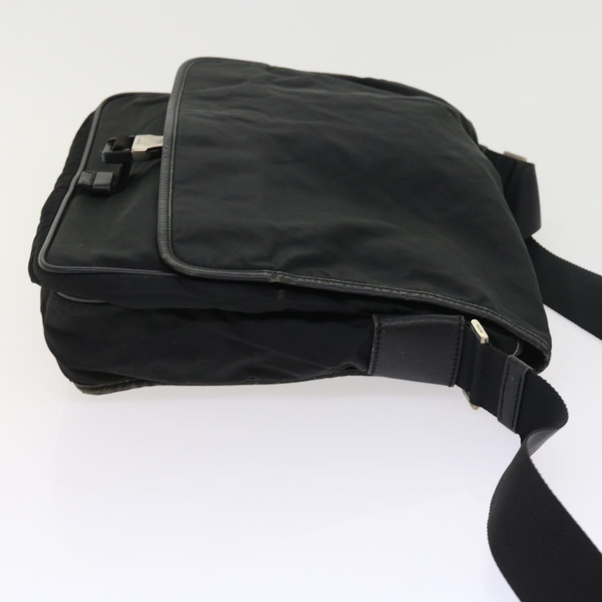 PRADA Shoulder Bag Nylon Black Auth ar10245