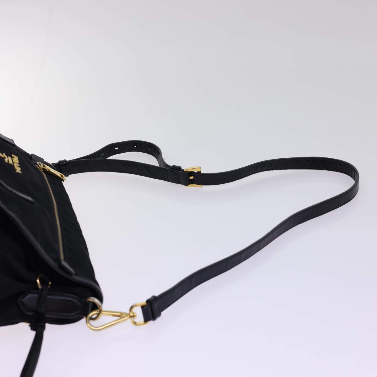 PRADA Shoulder Bag Nylon Black Auth ar10246