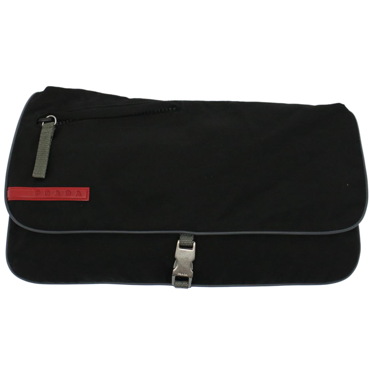 PRADA Sports Shoulder Bag Nylon Black Auth ar10267