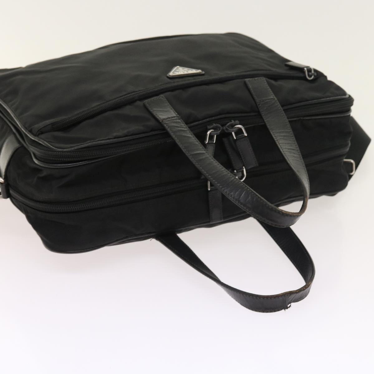 PRADA Hand Bag Nylon 2way Black Auth ar10294