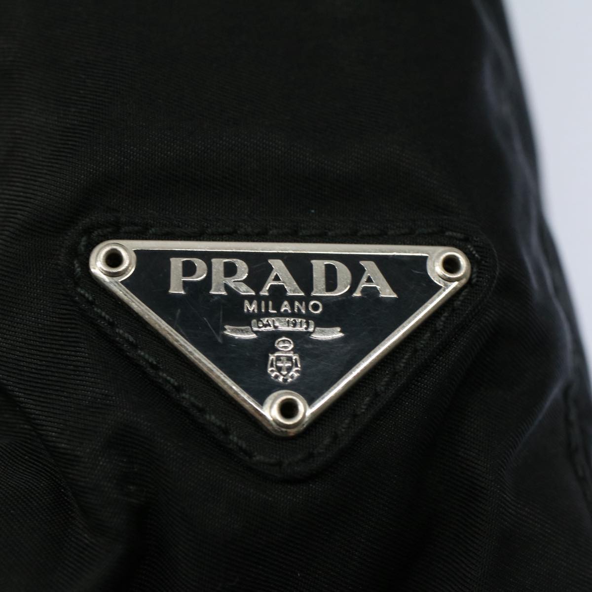 PRADA Tote Bag Nylon Black Auth ar10299