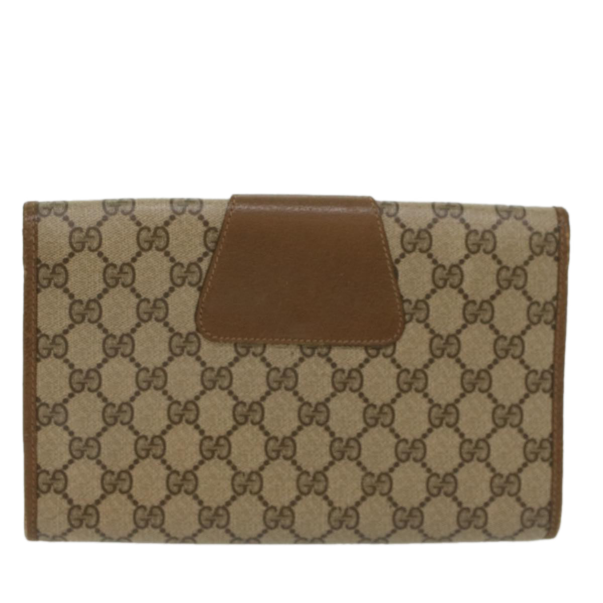 GUCCI GG Canvas Web Sherry Line Clutch Bag Beige Red 89 01 030 Auth ar10304 - 0