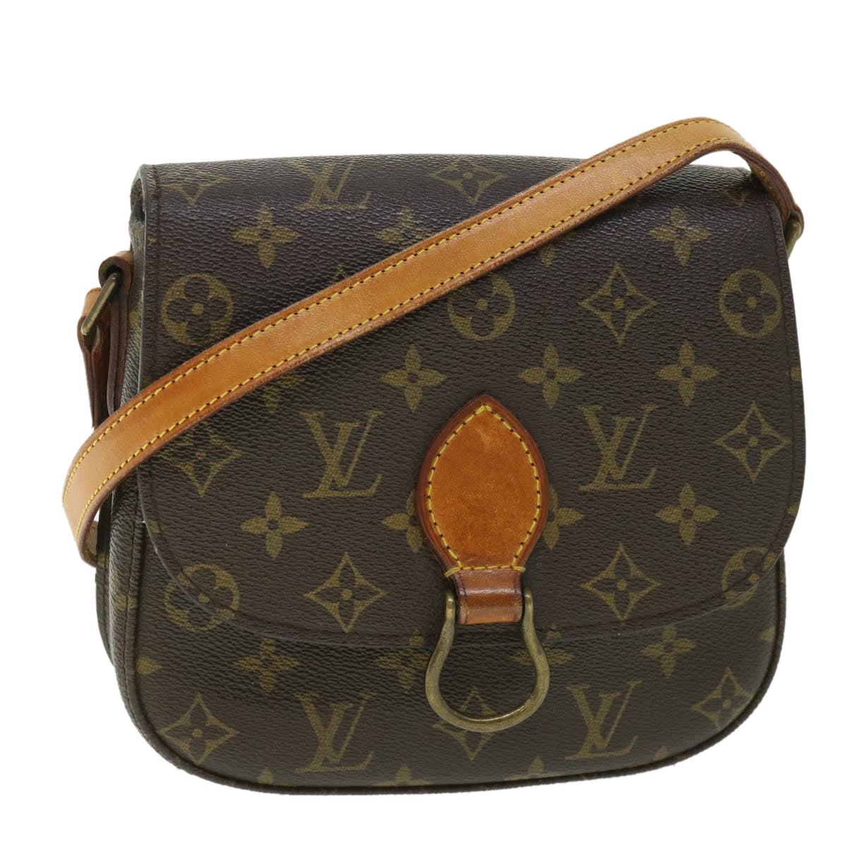 LOUIS VUITTON Monogram Saint Cloud MM Shoulder Bag Vintage M51243 Auth ar10311