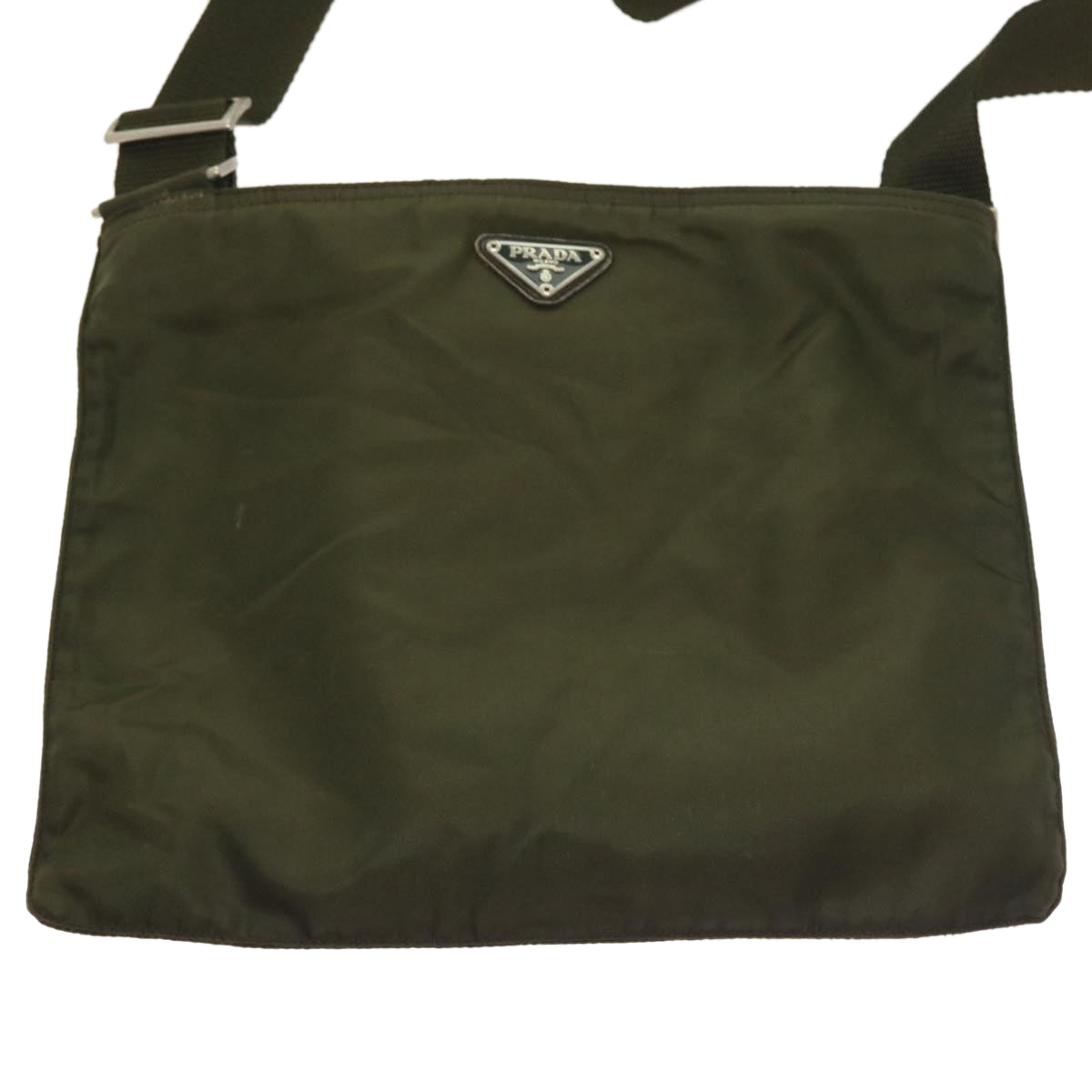 PRADA Shoulder Bag Nylon Khaki Auth ar10326 - 0