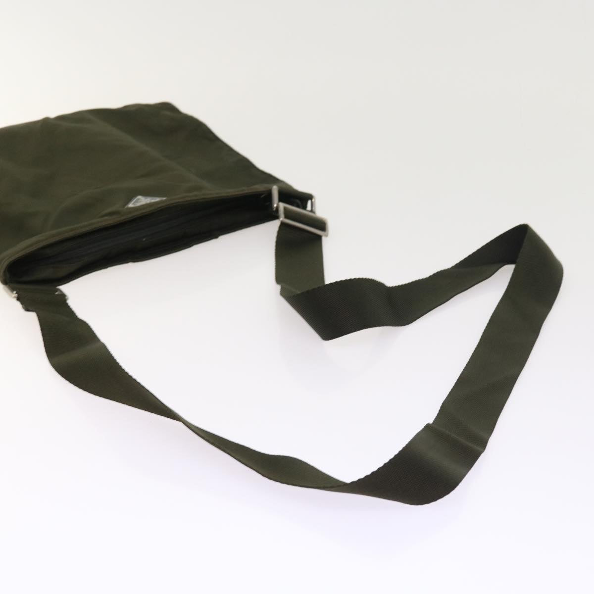PRADA Shoulder Bag Nylon Khaki Auth ar10326