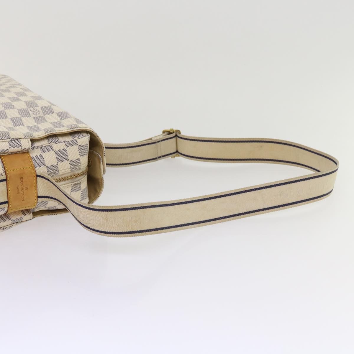 LOUIS VUITTON Damier Azur Naviglio Shoulder Bag N51189 LV Auth ar10353B