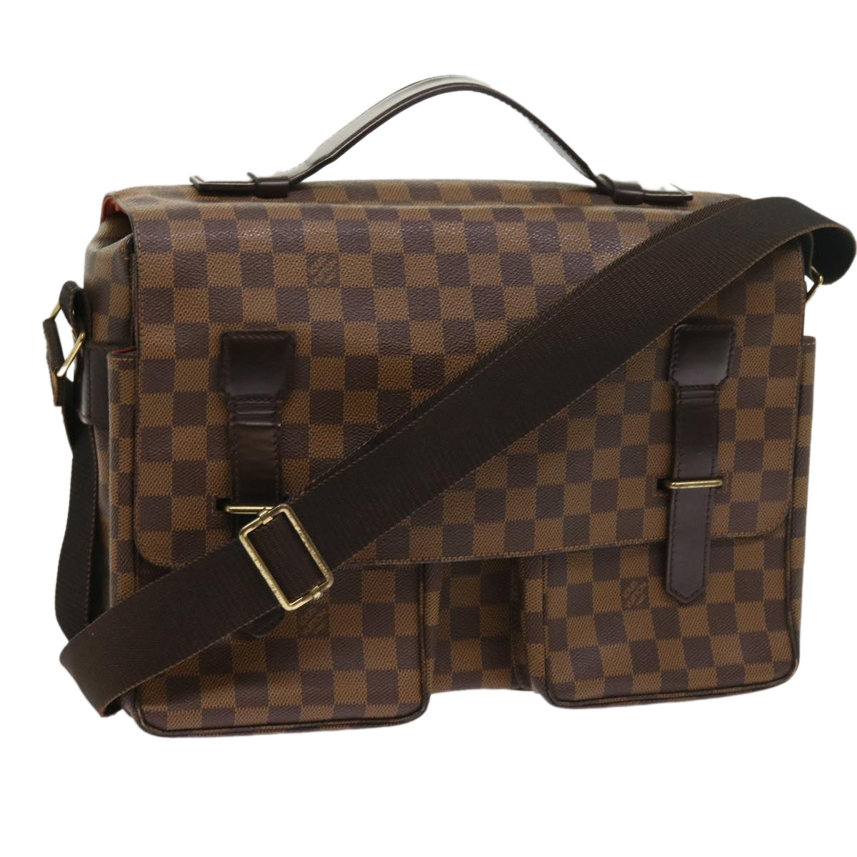 LOUIS VUITTON Damier Ebene Broadway Shoulder Bag N42270 LV Auth ar10365B