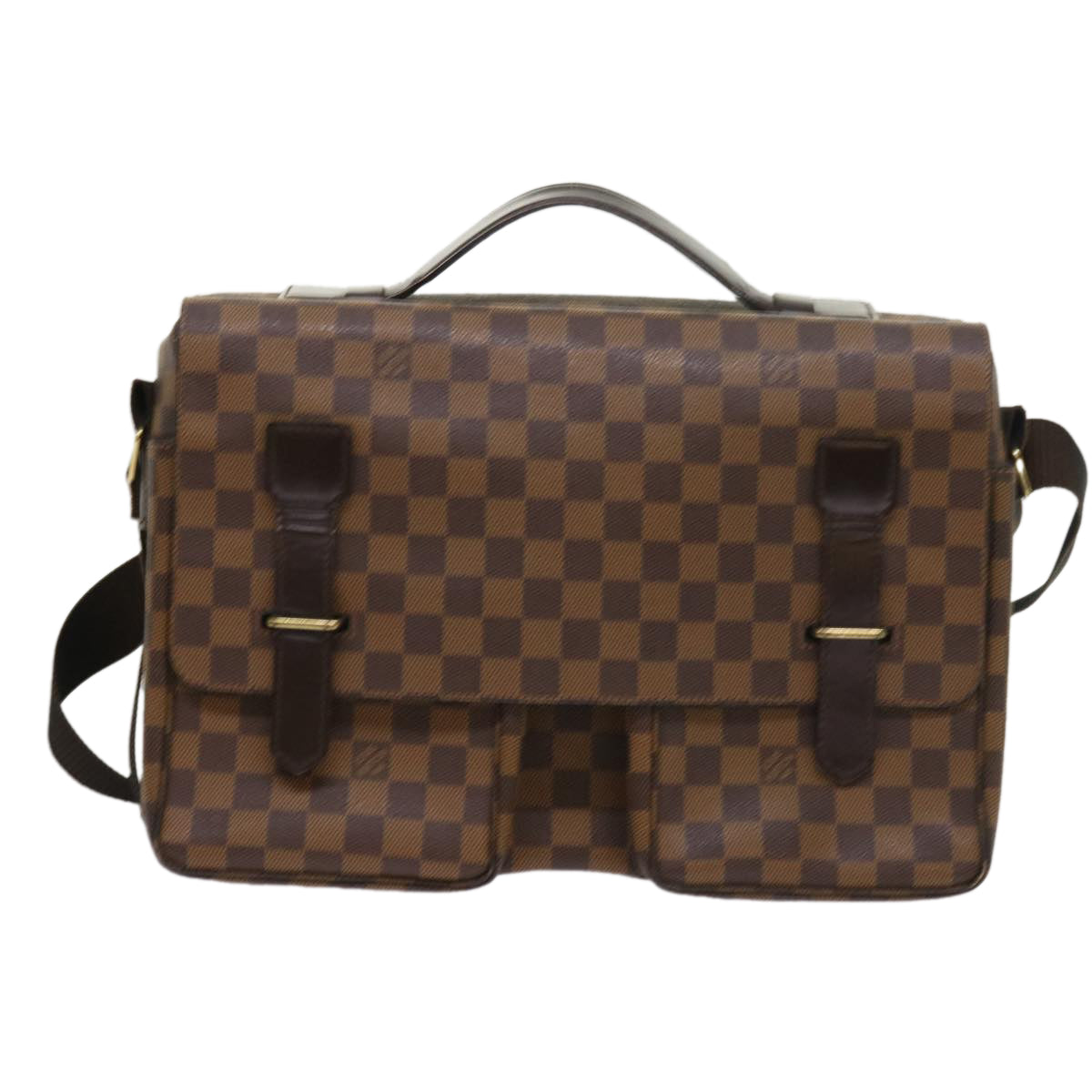 LOUIS VUITTON Damier Ebene Broadway Shoulder Bag N42270 LV Auth ar10365B