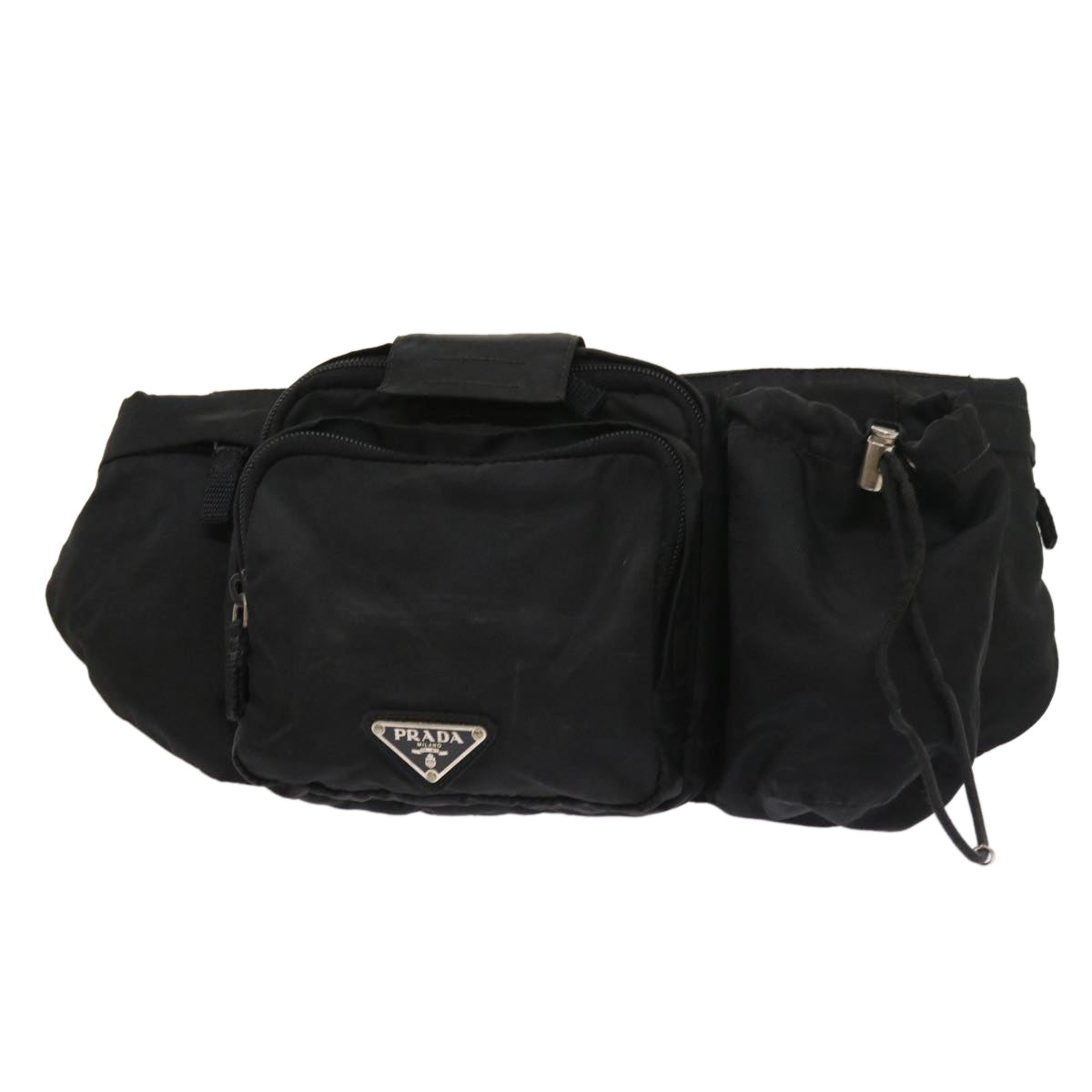 PRADA Waist bag Nylon Black Auth ar10382B - 0