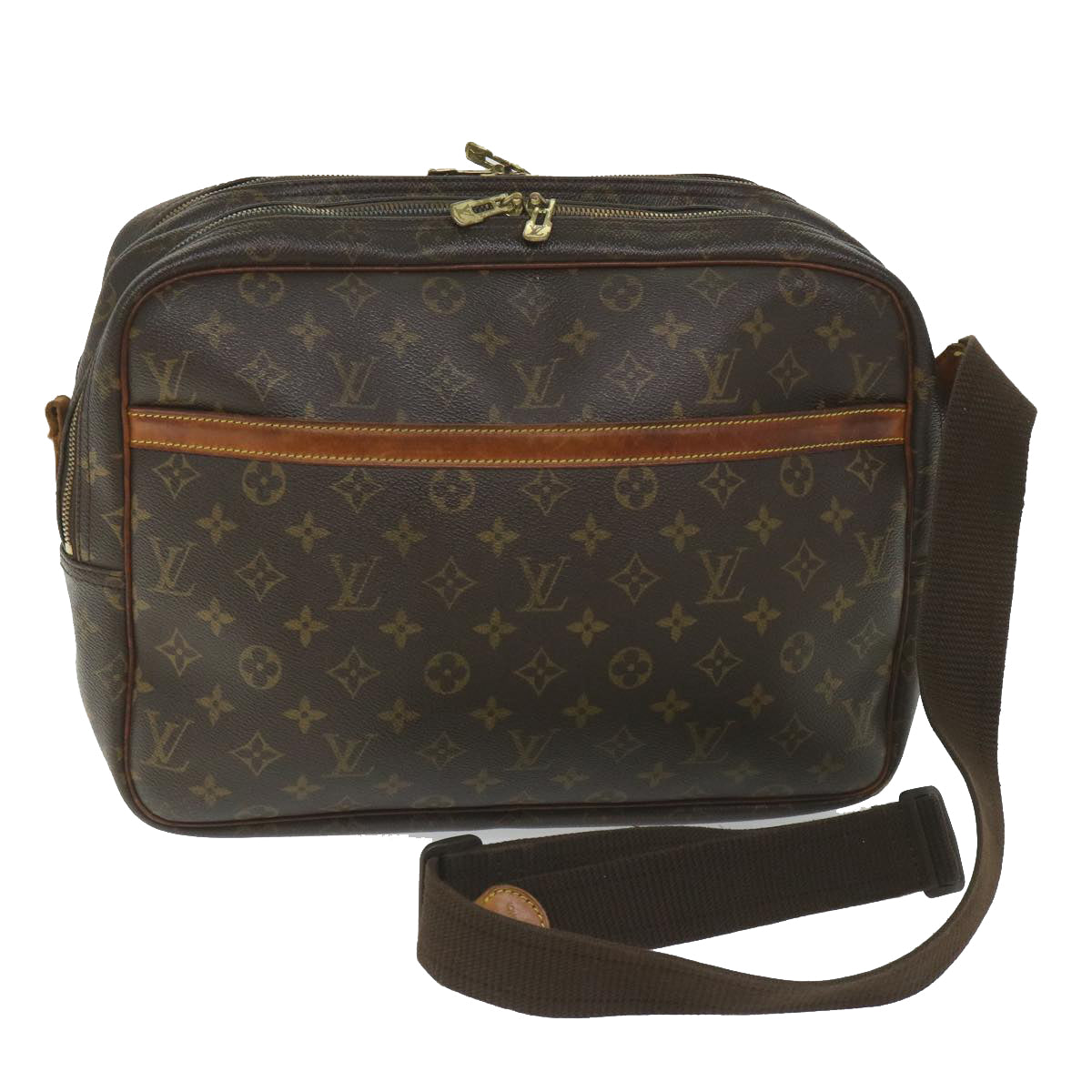 LOUIS VUITTON Monogram Reporter GM Shoulder Bag M45252 LV Auth ar10403