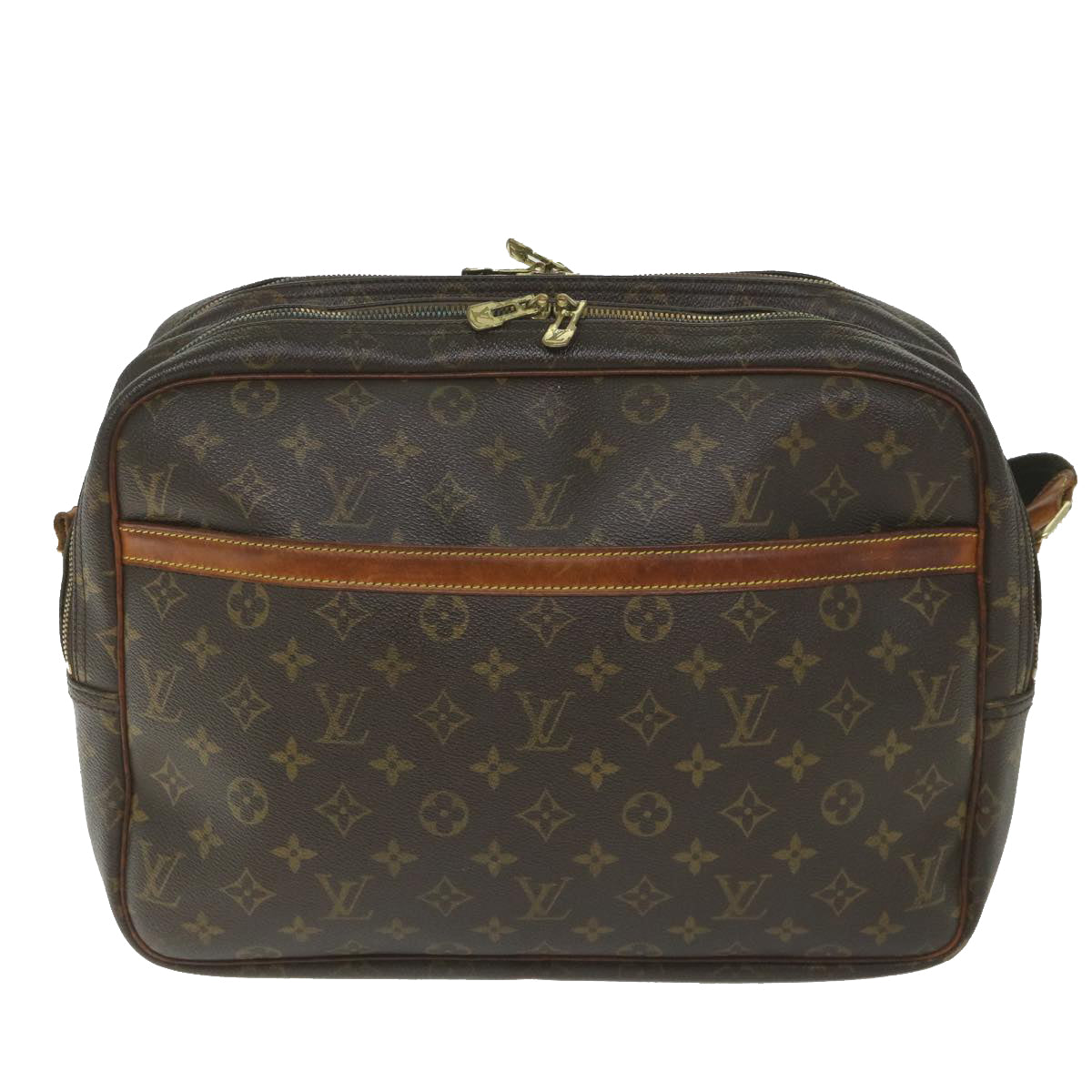 LOUIS VUITTON Monogram Reporter GM Shoulder Bag M45252 LV Auth ar10403