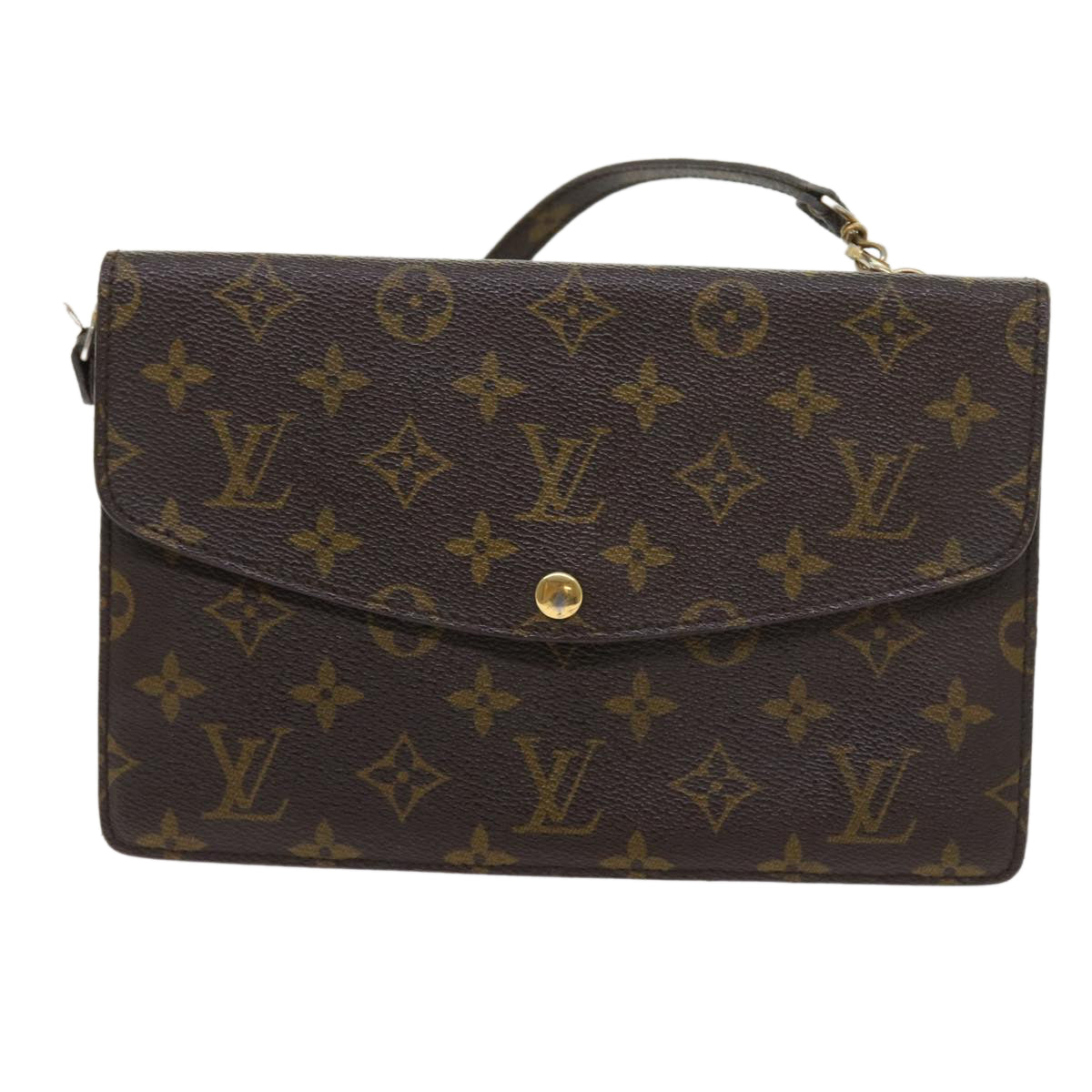 LOUIS VUITTON Monogram Double Rabat Shoulder Bag M51815 LV Auth ar10429