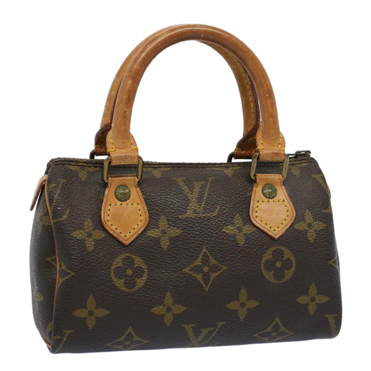 LOUIS VUITTON Monogram Mini Speedy Hand Bag M41534 LV Auth ar10434