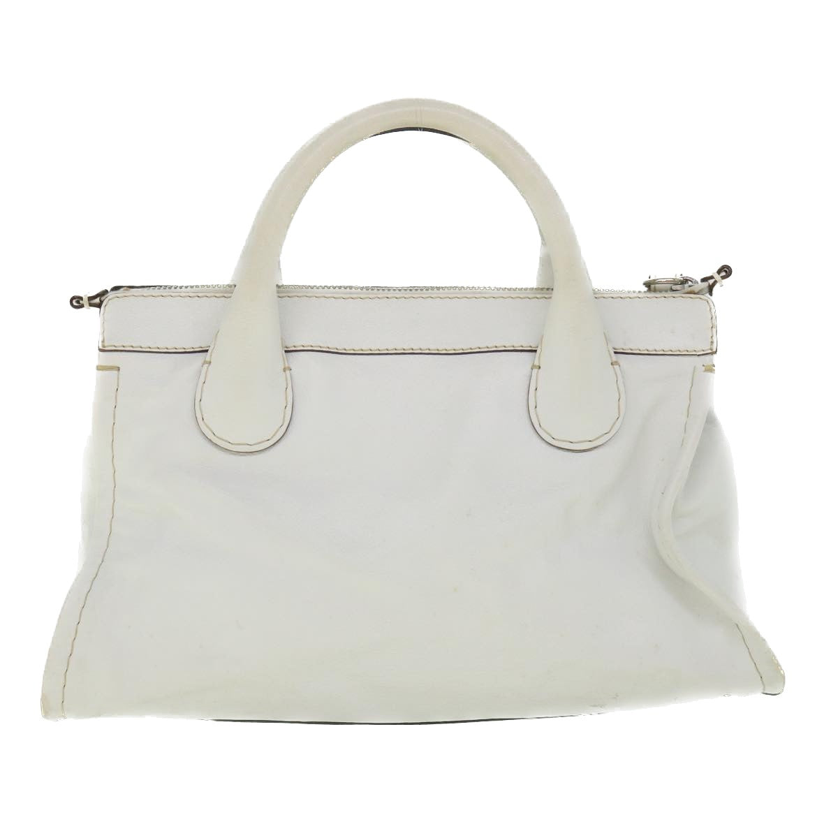 Chloe Hand Bag Leather White Auth ar10441 - 0