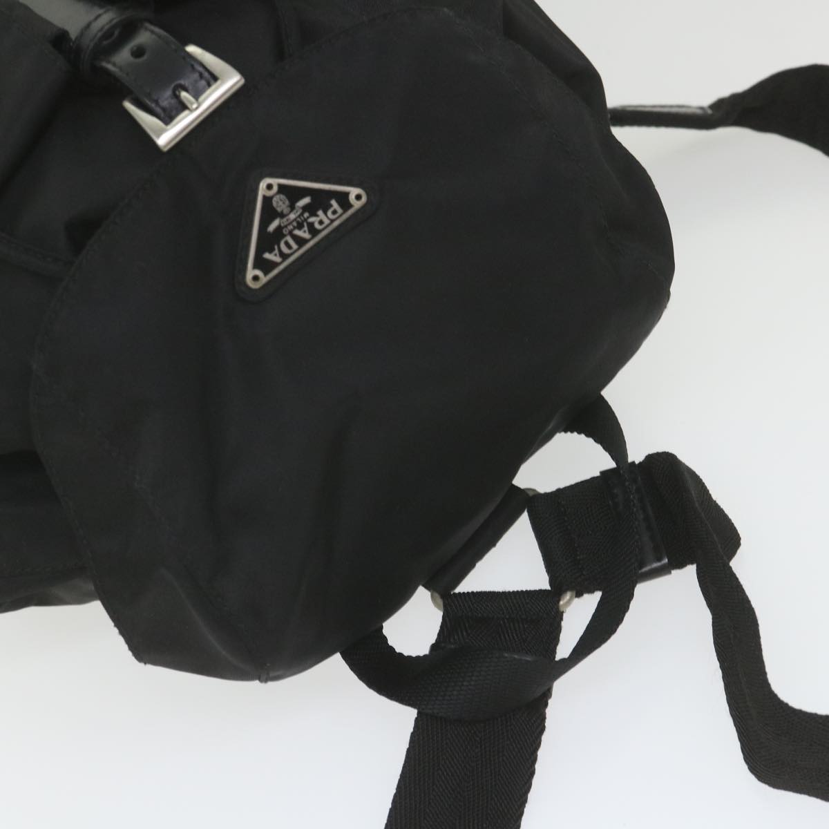 PRADA Backpack Nylon Black Auth ar10462