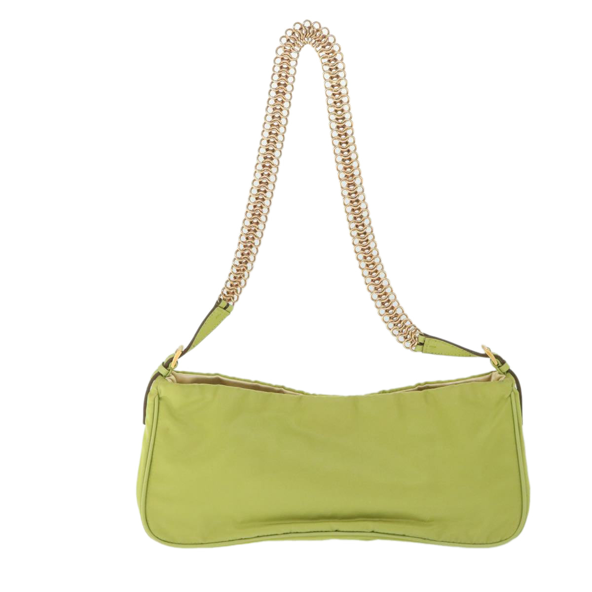 PRADA Chain Shoulder Bag Nylon Green Auth ar10470 - 0