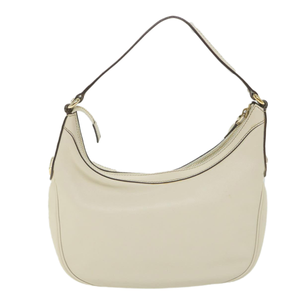 GUCCI Shoulder Bag Leather White 154395 Auth ar10476 - 0