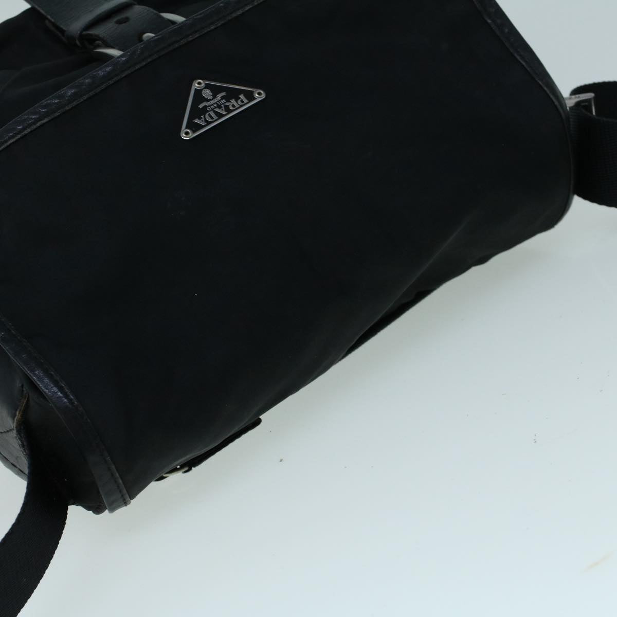 PRADA Shoulder Bag Nylon Black Auth ar10478