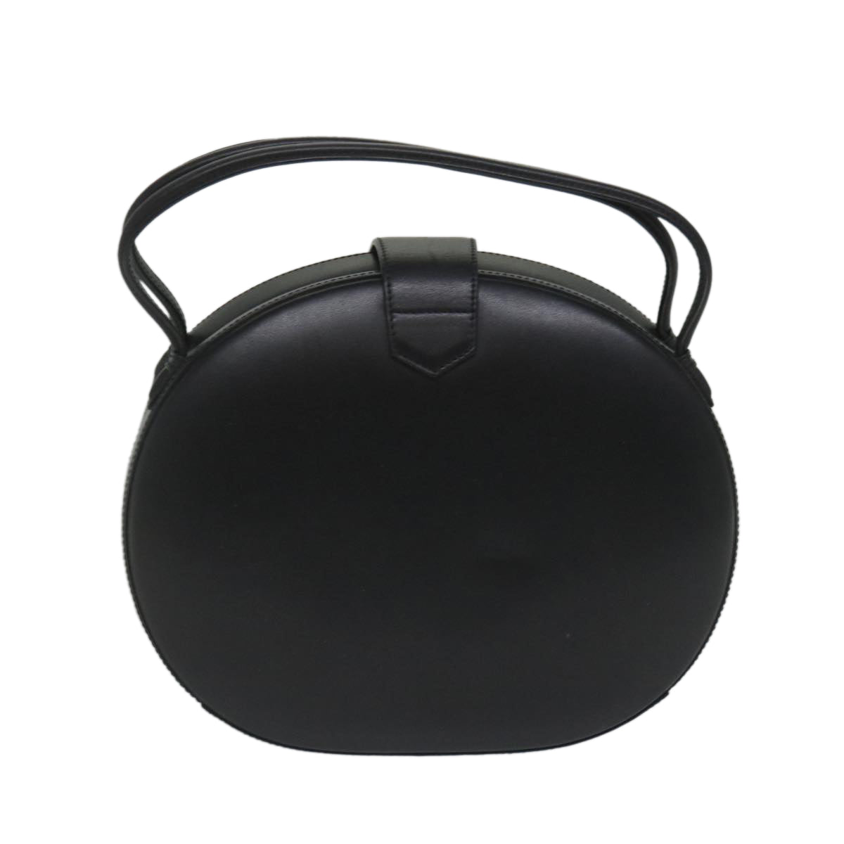 LOEWE Hand Bag Leather Black Auth ar10488