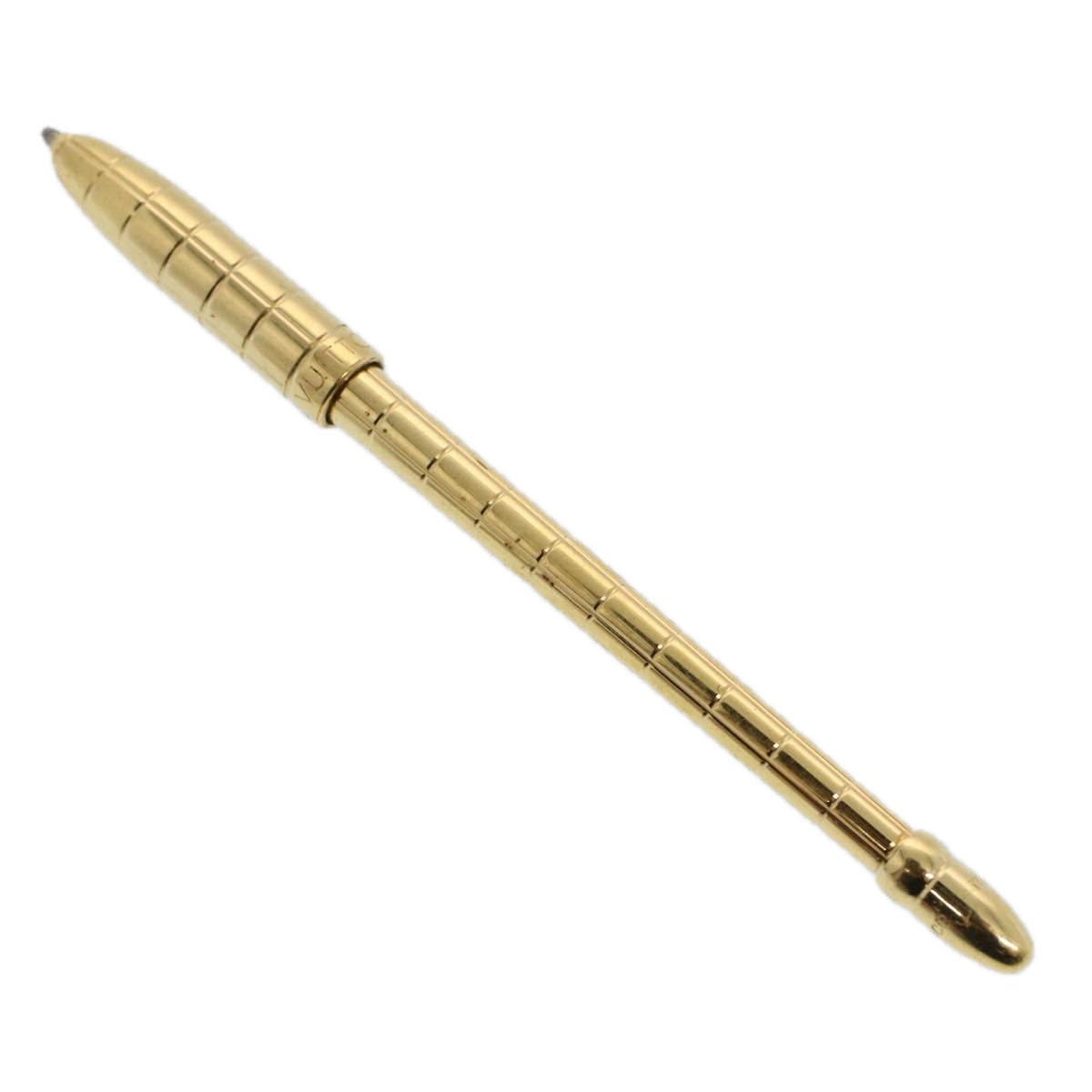 LOUIS VUITTON Stilo Agenda GM Mechanical Pen Metal Gold N75003 LV Auth ar10509