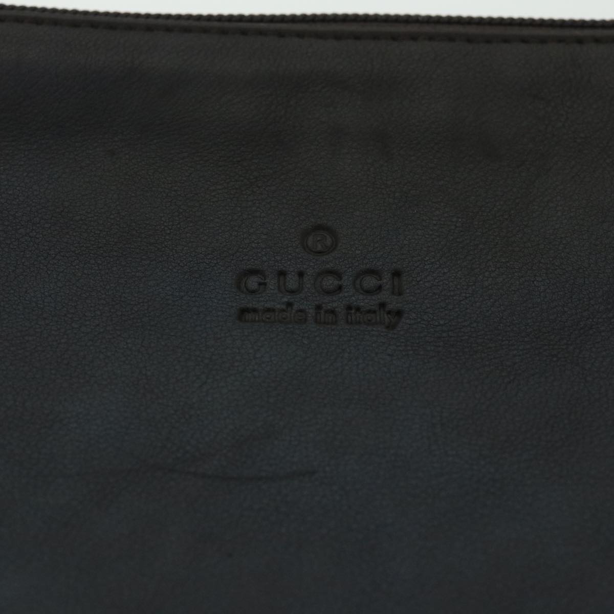 GUCCI Shoulder Bag Leather Black 001 1206 Auth ar10523