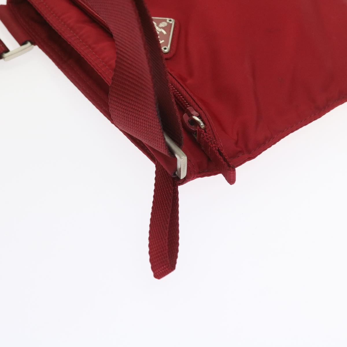 PRADA Shoulder Bag Nylon Red Auth ar10534B