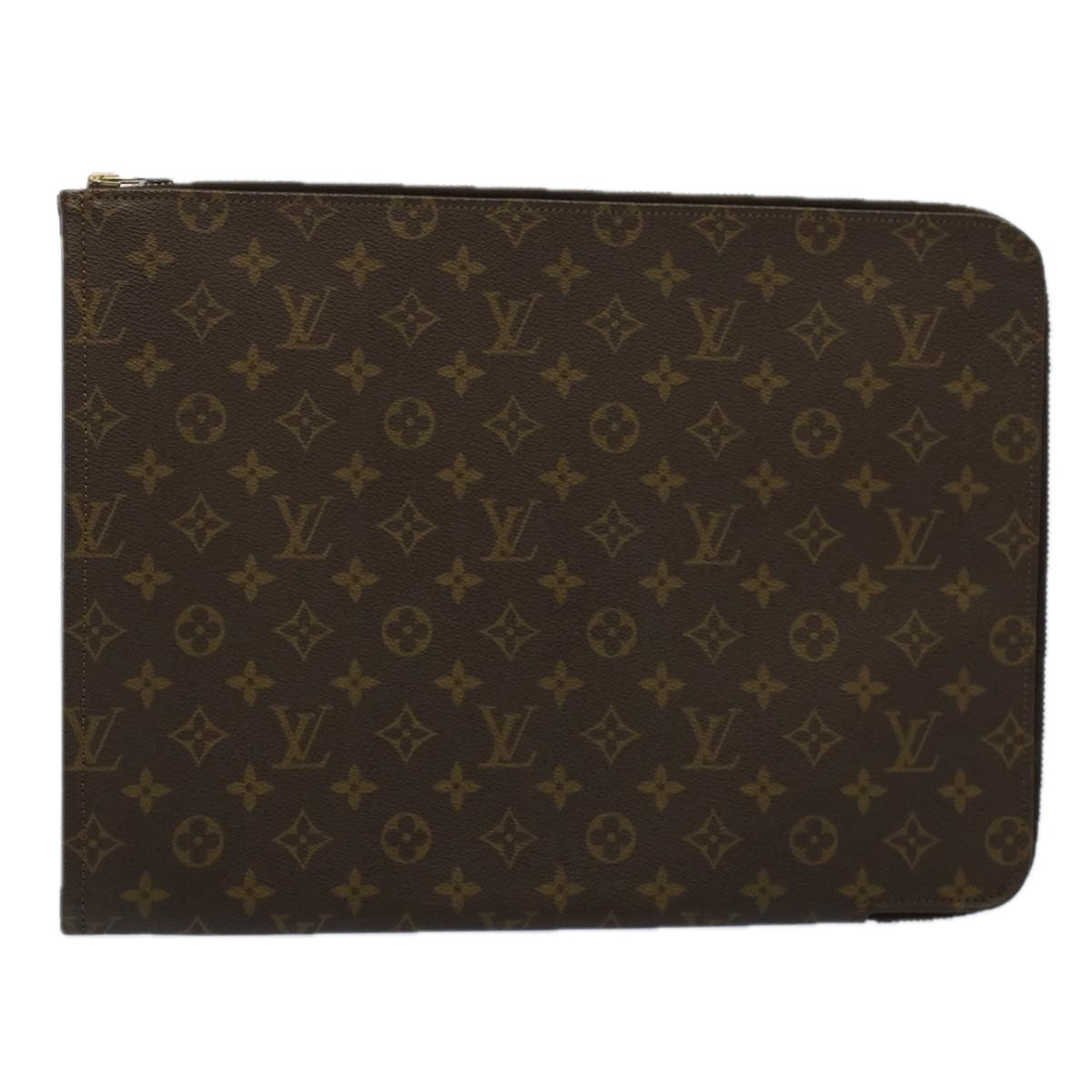 LOUIS VUITTON Monogram Poche Document Briefcase M53400 LV Auth ar10541B