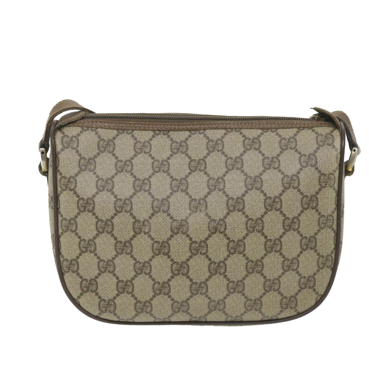 GUCCI GG Supreme Web Sherry Line Shoulder Bag Beige Red 001 754 Auth ar10582B