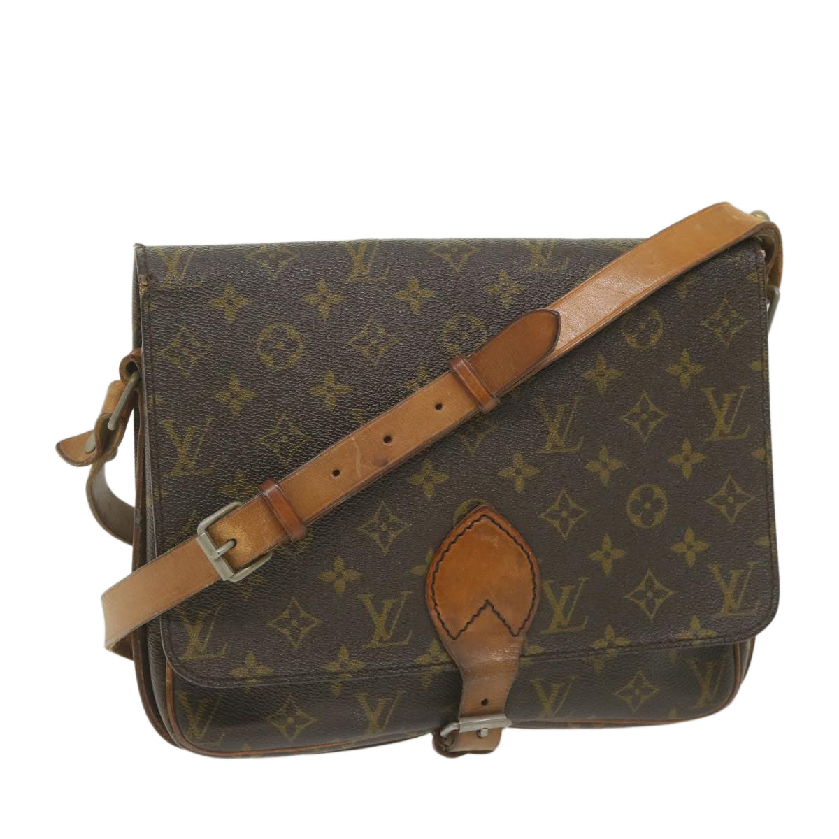 LOUIS VUITTON Monogram Cartouchiere GM Shoulder Bag Vintage M51252 Auth ar10588B