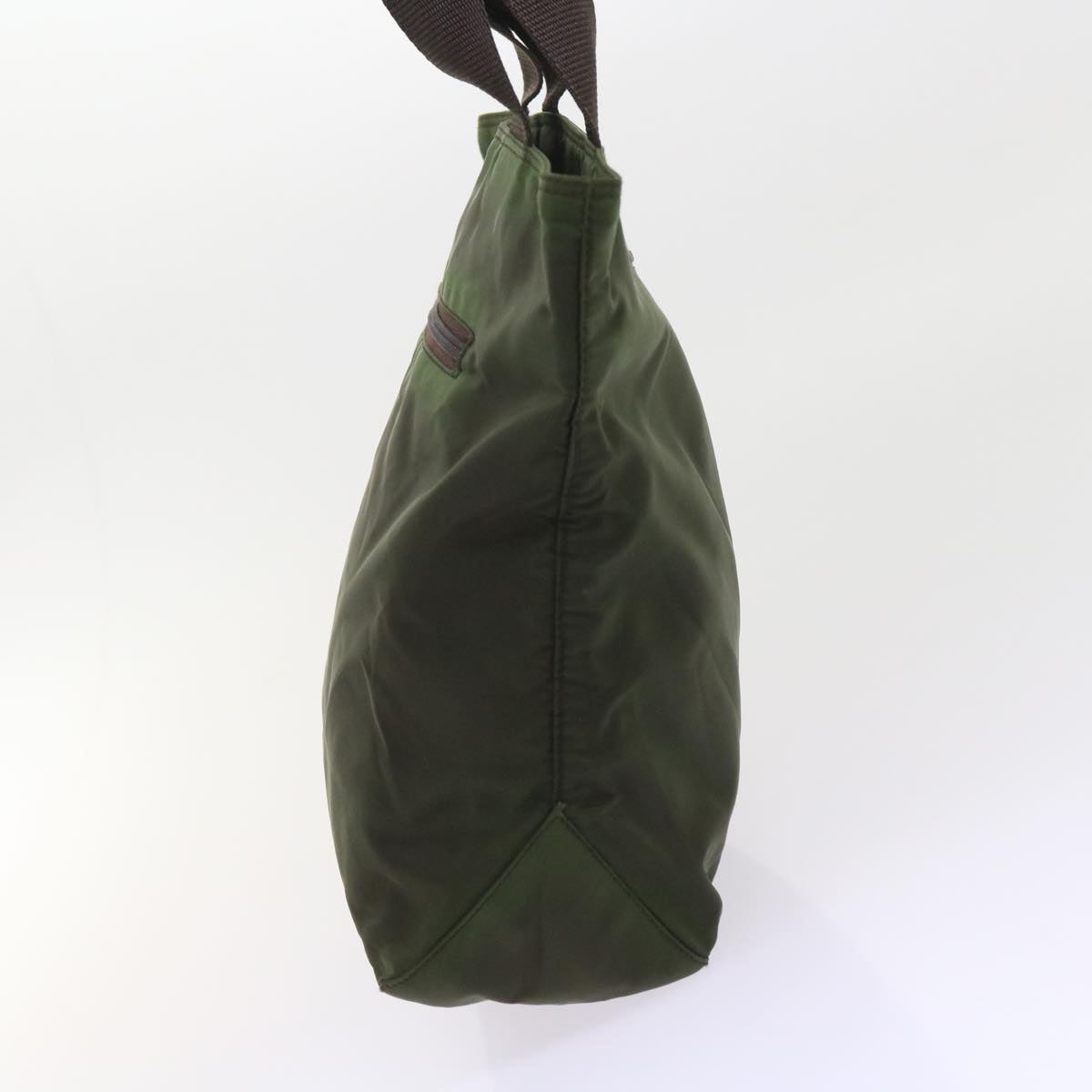 PRADA Tote Bag Nylon Khaki Auth ar10604B