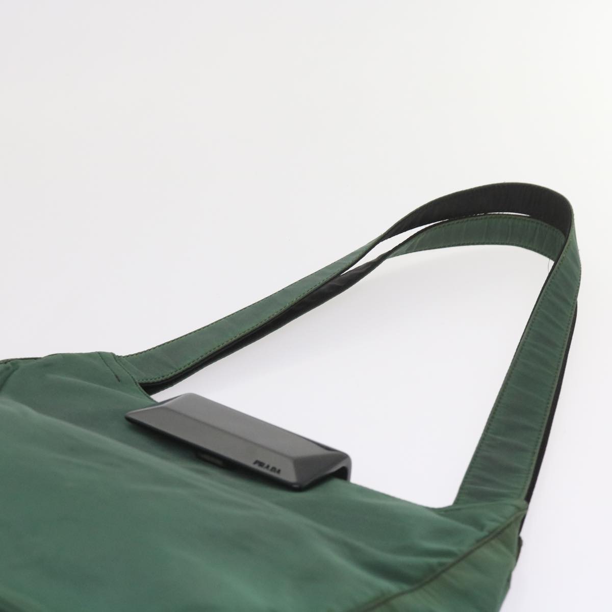 PRADA Shoulder Bag Nylon Green Auth ar10613B