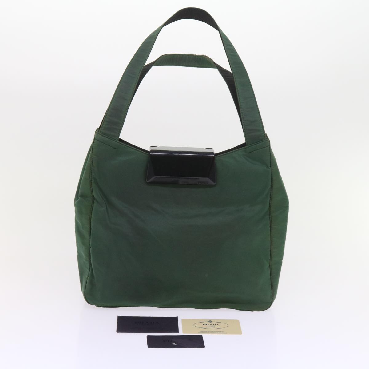 PRADA Shoulder Bag Nylon Green Auth ar10613B