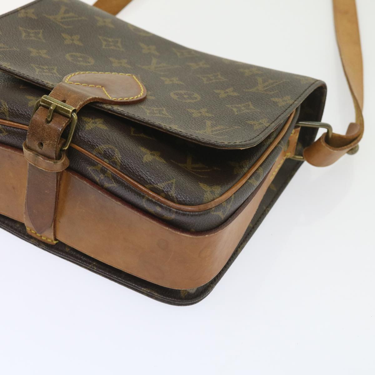 LOUIS VUITTON Monogram Cartouchiere MM Shoulder Bag M51253 LV Auth ar10620B