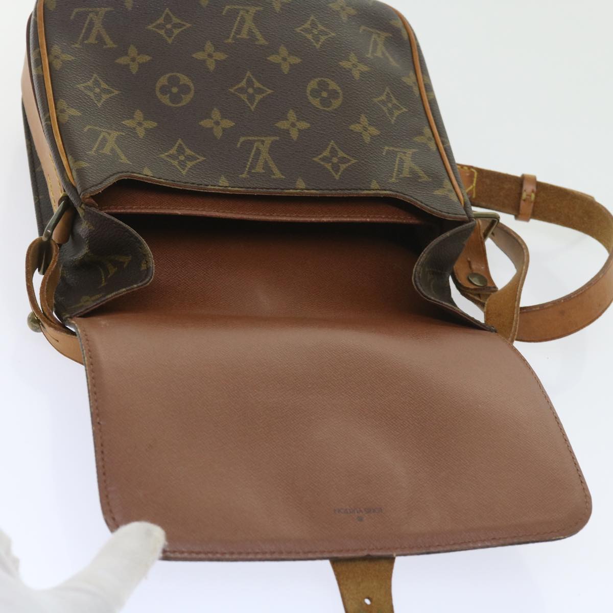 LOUIS VUITTON Monogram Cartouchiere MM Shoulder Bag M51253 LV Auth ar10620B