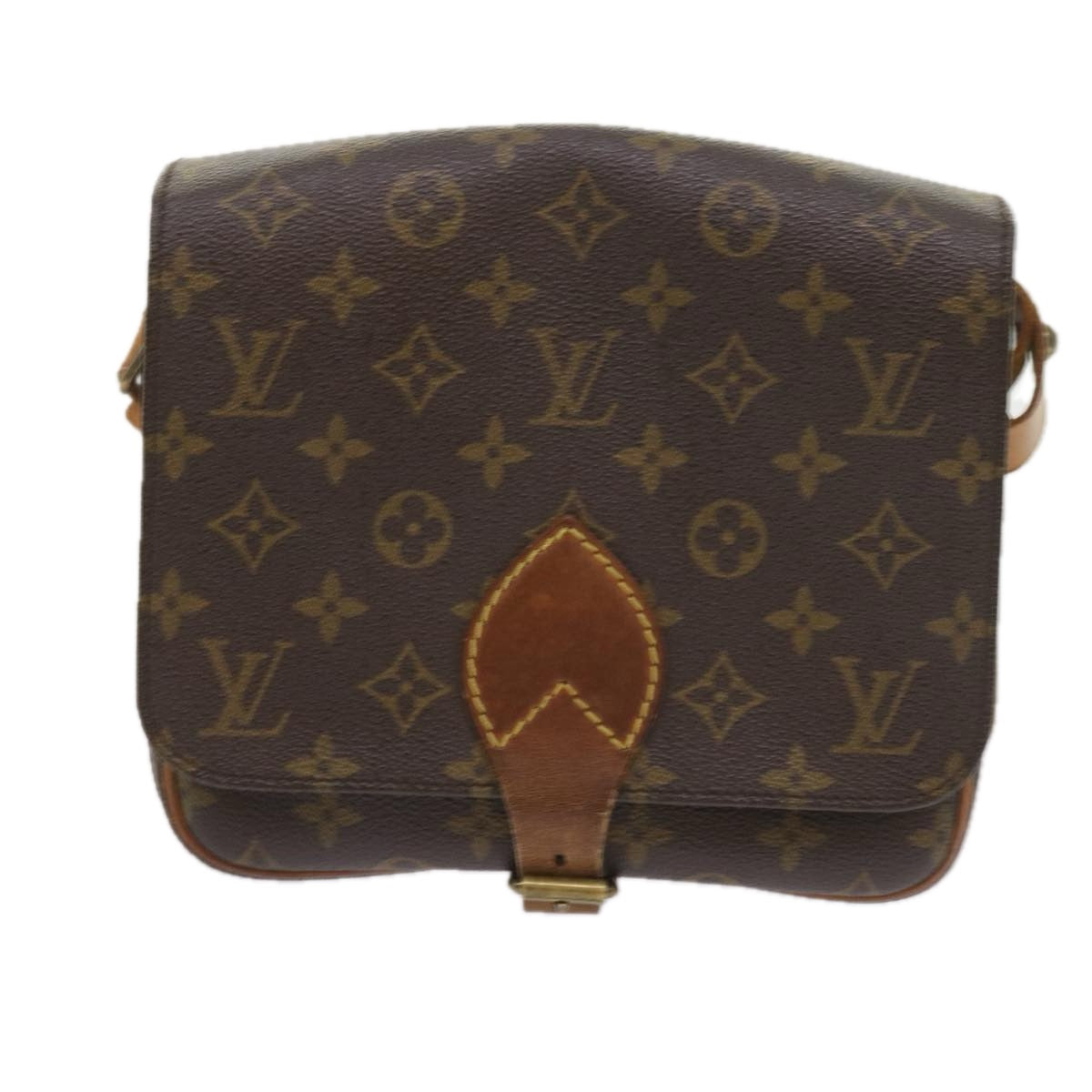 LOUIS VUITTON Monogram Cartouchiere MM Shoulder Bag M51253 LV Auth ar10620B