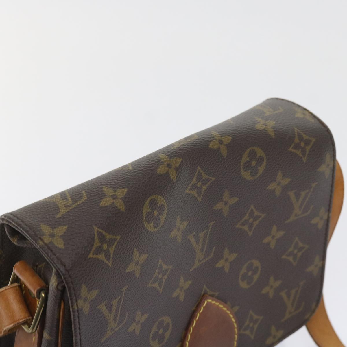 LOUIS VUITTON Monogram Cartouchiere MM Shoulder Bag M51253 LV Auth ar10620B