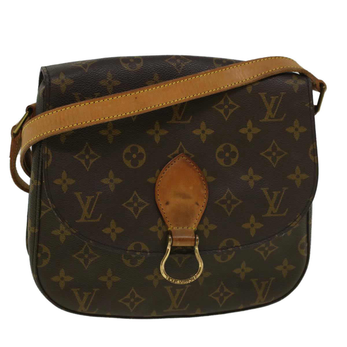 LOUIS VUITTON Monogram Saint Cloud GM Shoulder Bag M51242 LV Auth ar10624B