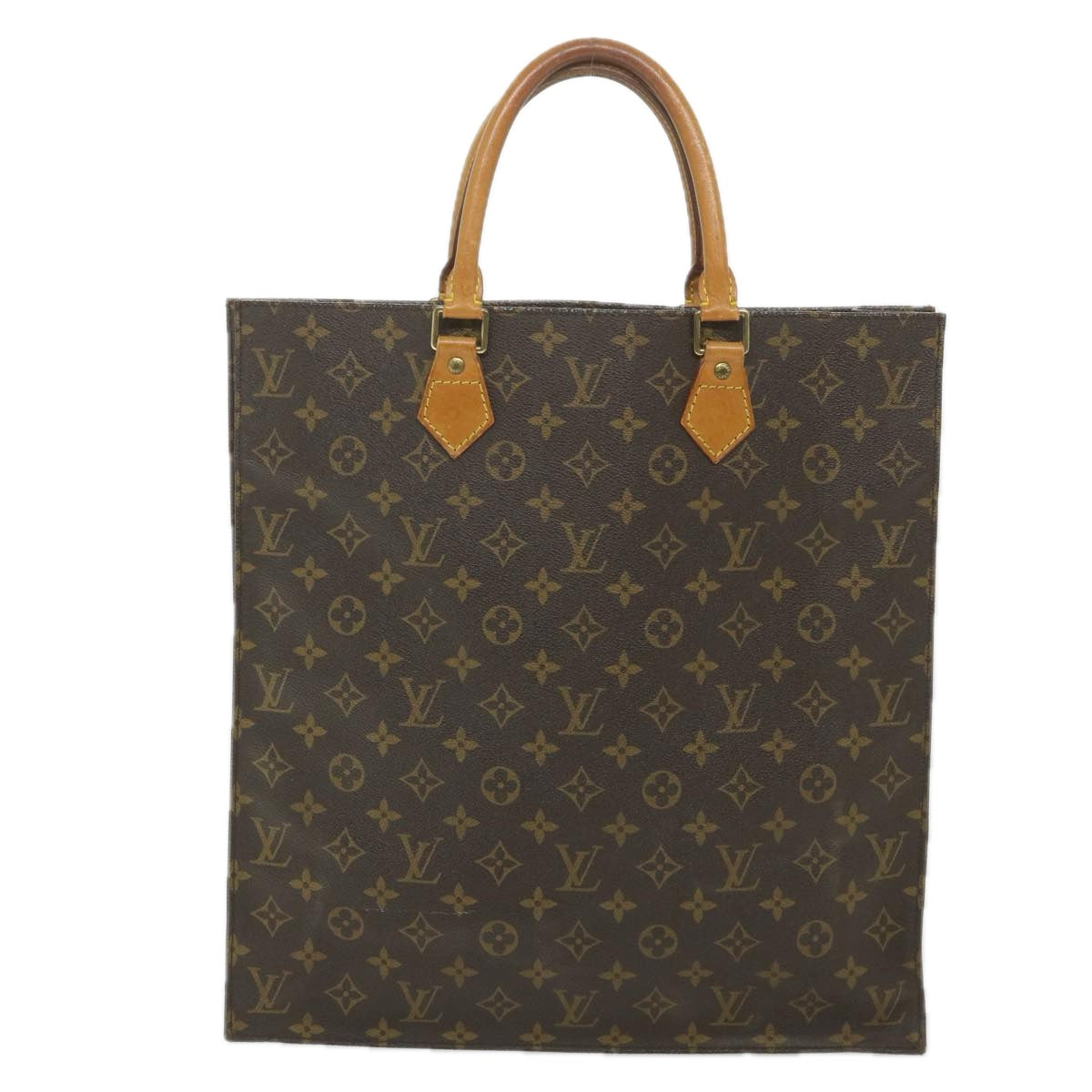 LOUIS VUITTON Monogram Sac Plat Hand Bag M51140 LV Auth ar10635B - 0