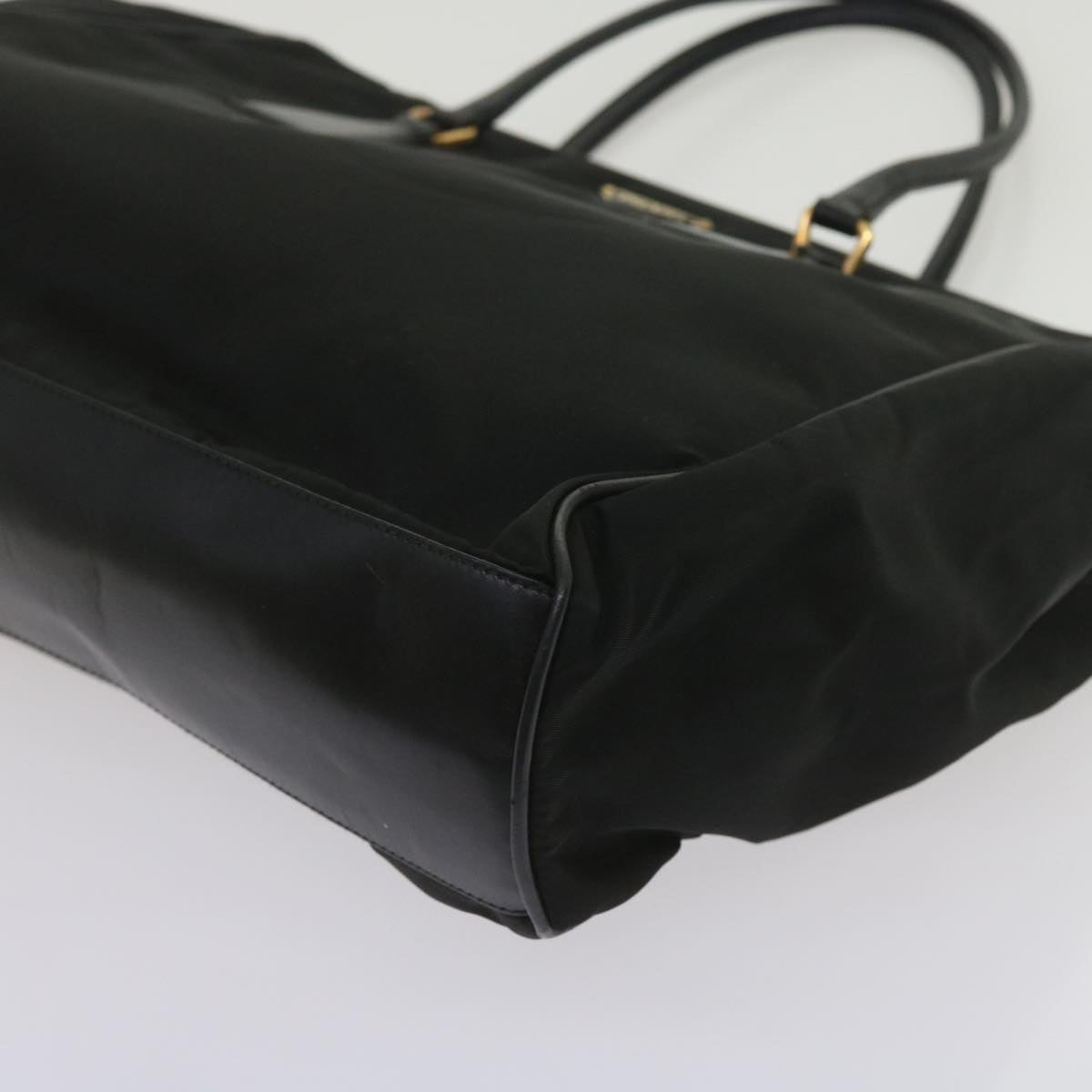 PRADA Hand Bag Nylon Black Auth ar10658
