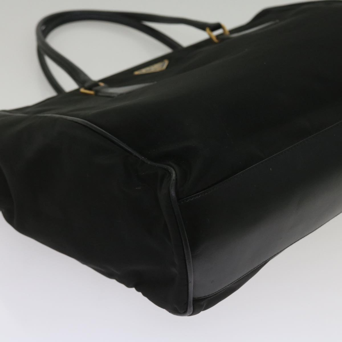 PRADA Hand Bag Nylon Black Auth ar10658