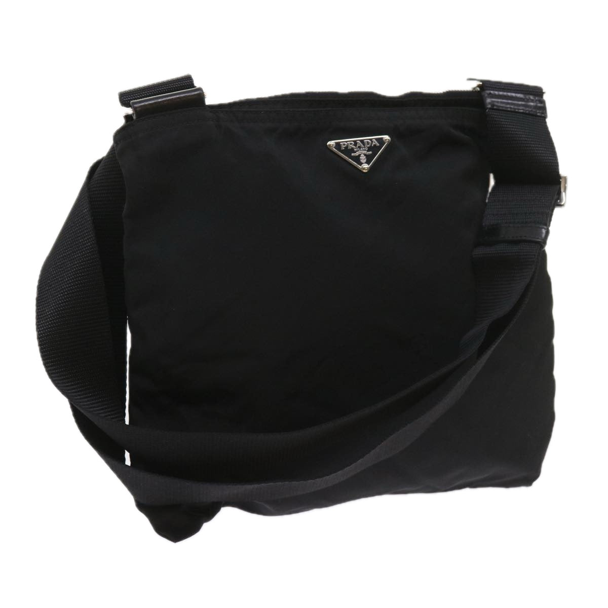 PRADA Shoulder Bag Nylon Black Auth ar10659