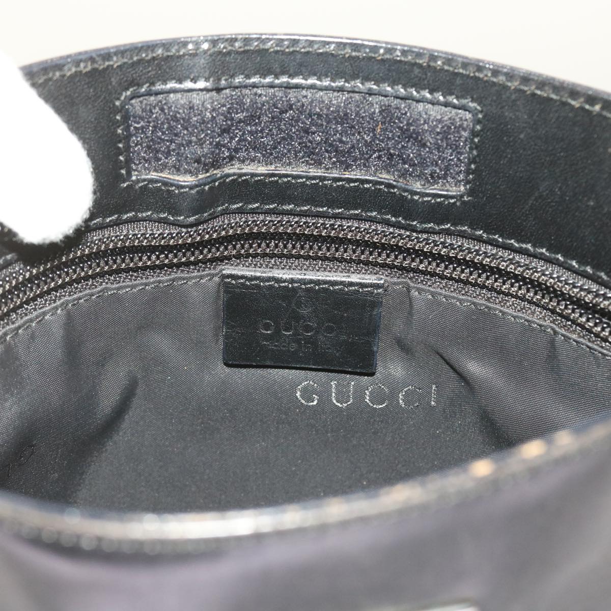 GUCCI Shoulder Bag Canvas Black 019 0348 Auth ar10660