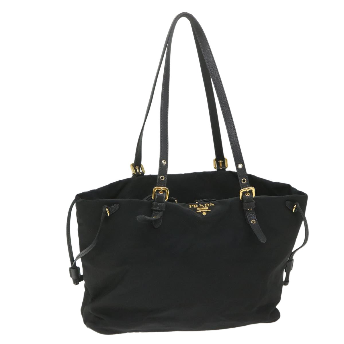 PRADA Shoulder Bag Nylon Black Auth ar10661