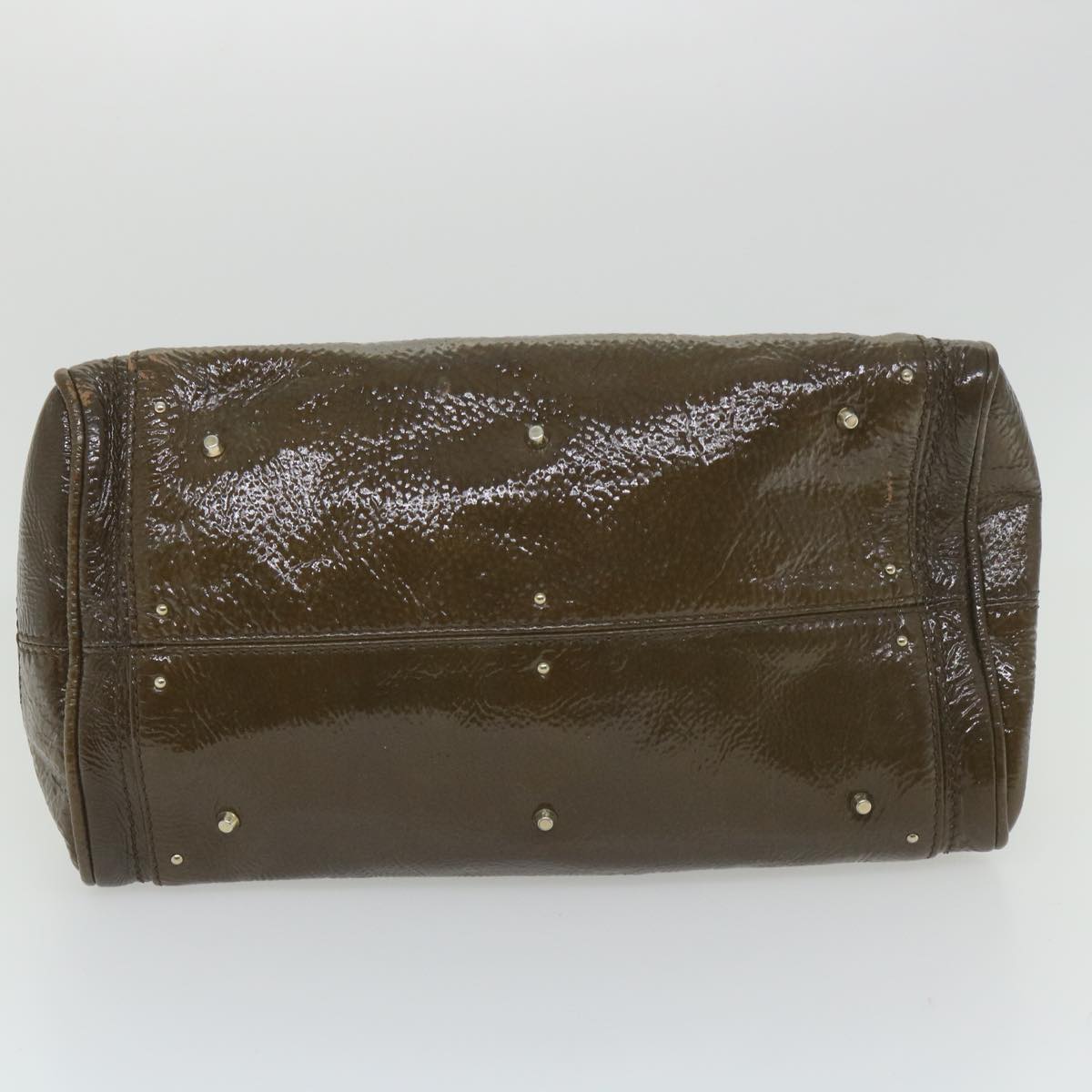 Chloe Paddington Hand Bag Patent leather Brown Auth ar10675