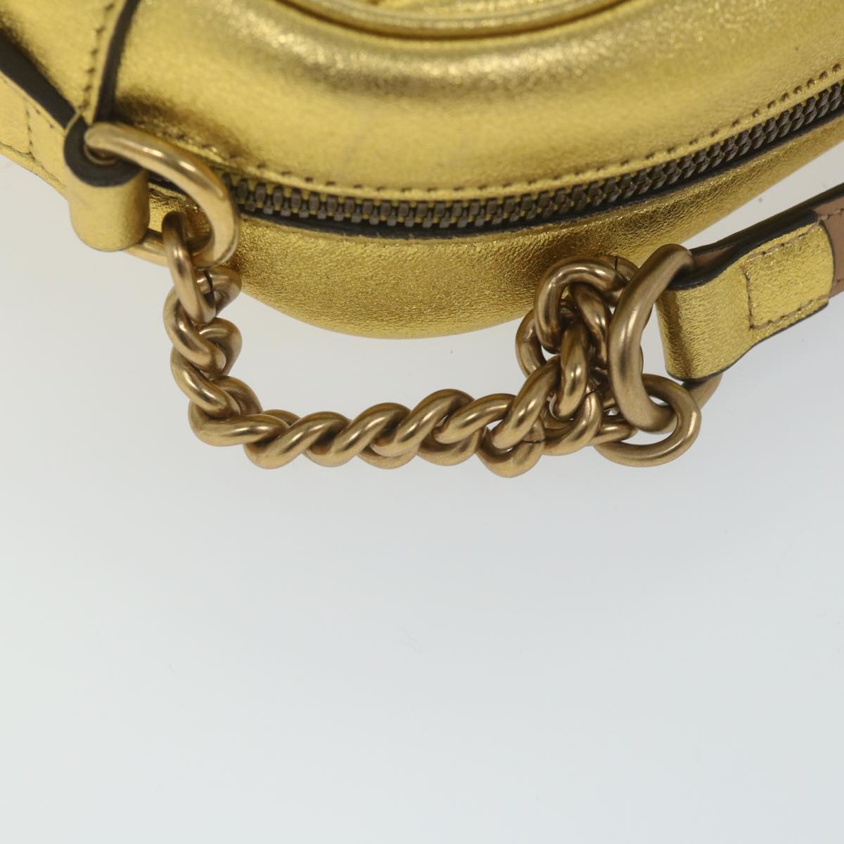 GUCCI GG Marmont Quilted Shoulder Bag Leather Gold Tone 447632 Auth ar10683