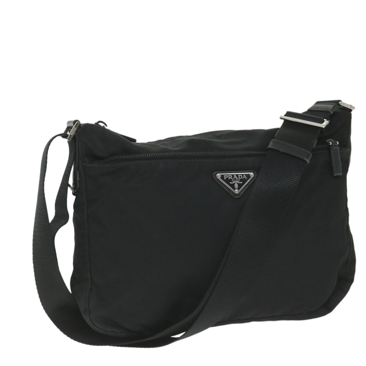 PRADA Shoulder Bag Nylon Black Auth ar10705